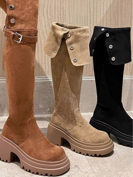 Over the knee boots brown long boots knight boots – Sienna Noosa