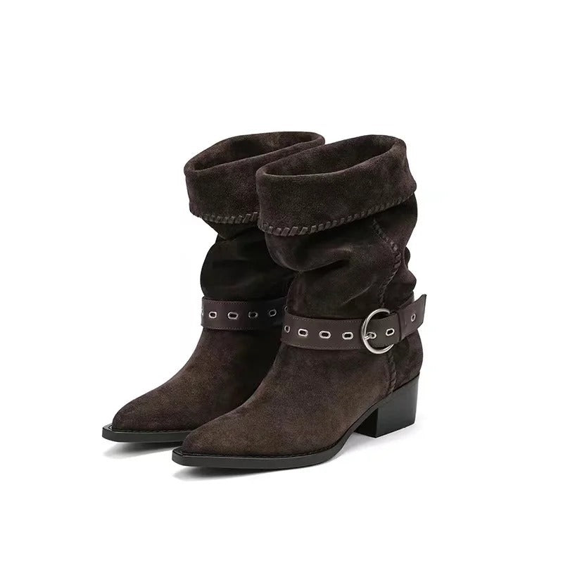 Women's Soft Leather Retro Fashion Riding Boots – Sienna Noosa