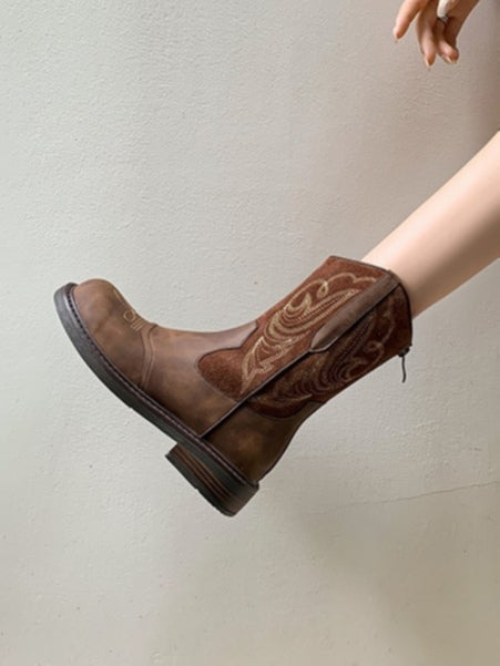 British retro embroidered western cowboy boots – Sienna Noosa