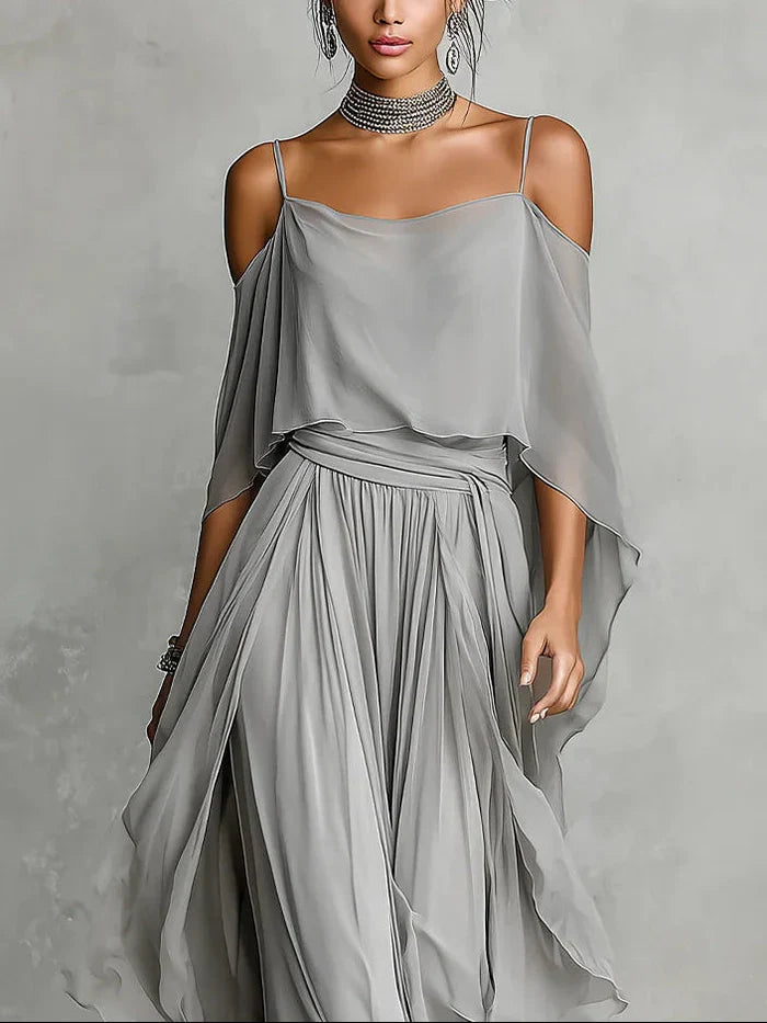 Rosalía Set Two-Piece With Top Elegant Without Sleeves Purple And Trousers – Sienna Noosa