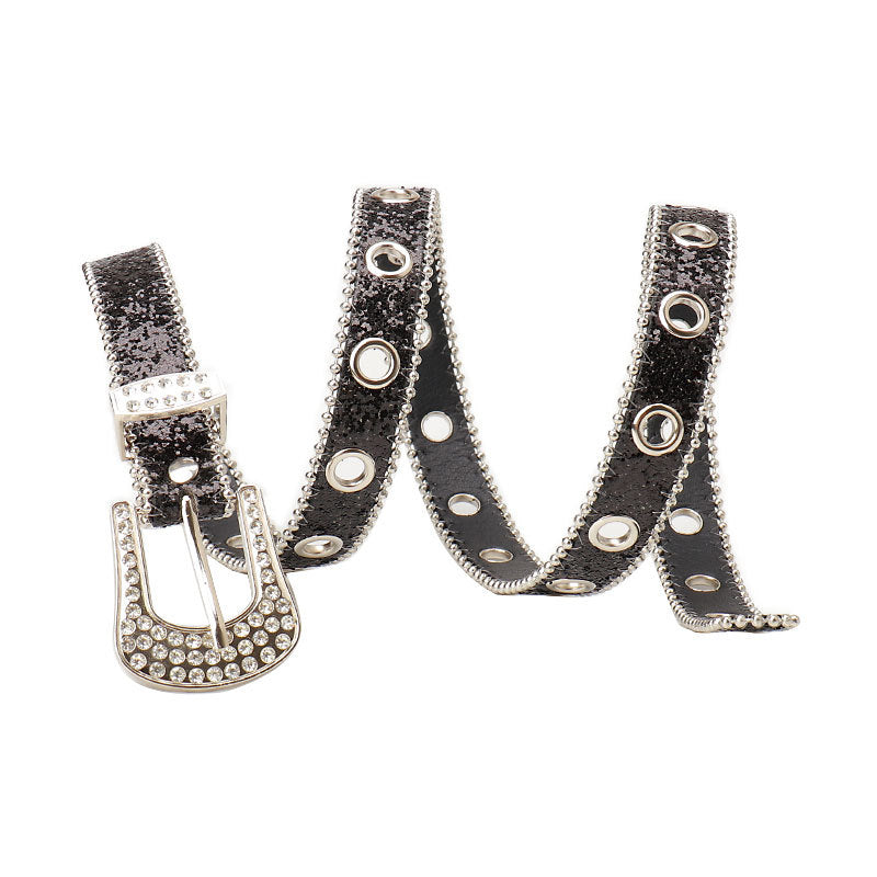 Trendy and Unique Rhinestone Buckle Womens Belt – Sienna Noosa