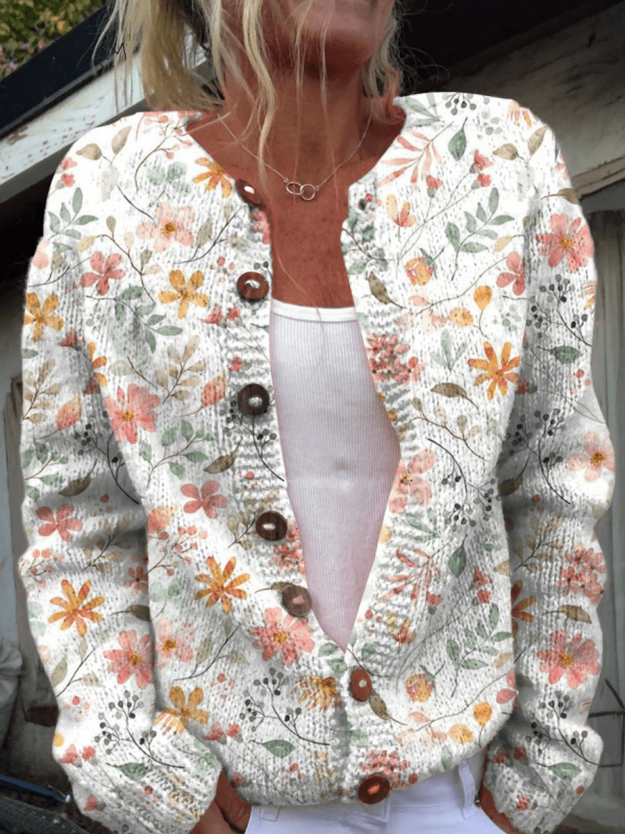 Andrea Cárdigan de Punto Floral Vintage – Sienna Noosa
