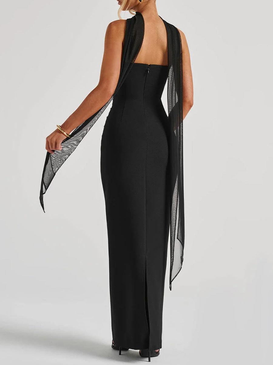 Black Waist Tucked Maxi Top Dress – Sienna Noosa