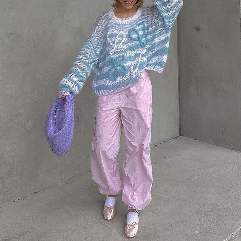 Queralt Casual Colorful Striped Knitted Sweater – Sienna Noosa