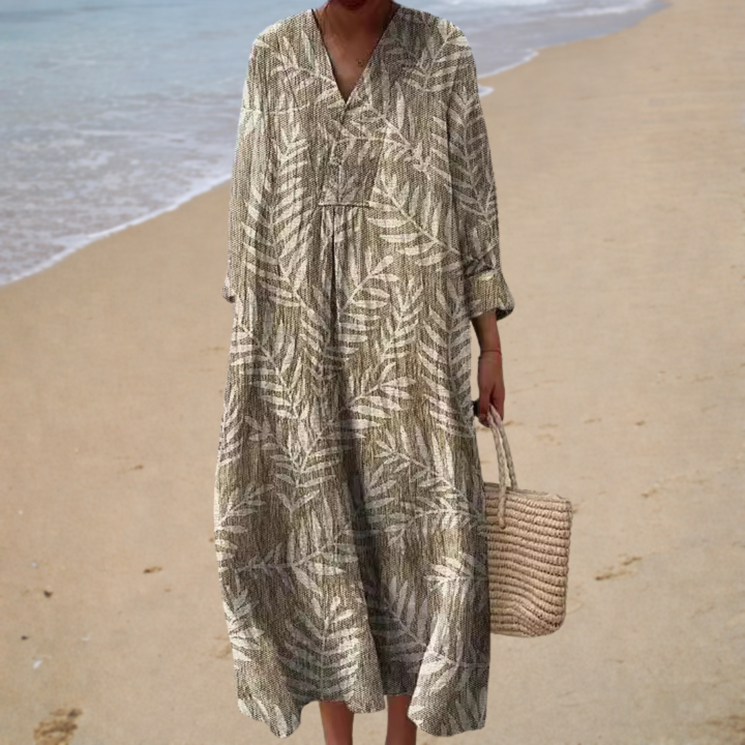 Flattering Printed Summer Maxi Dress