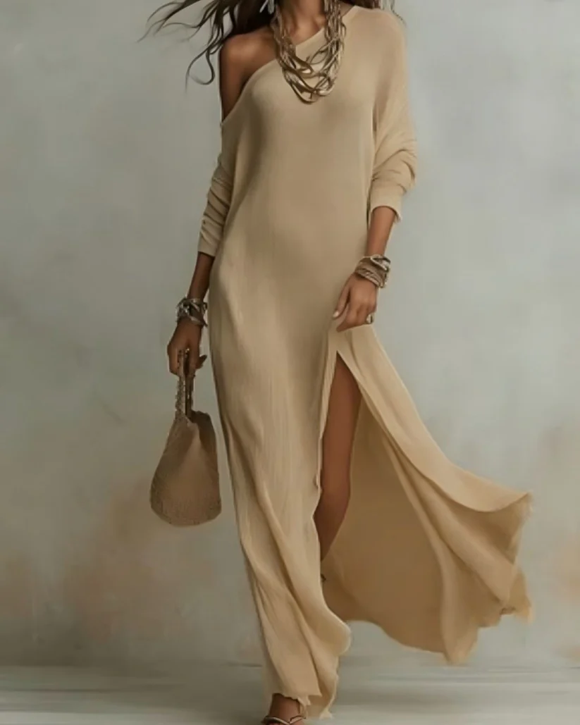 Solid Colour Loose Slit Beach Maxi Dress – Sienna Noosa
