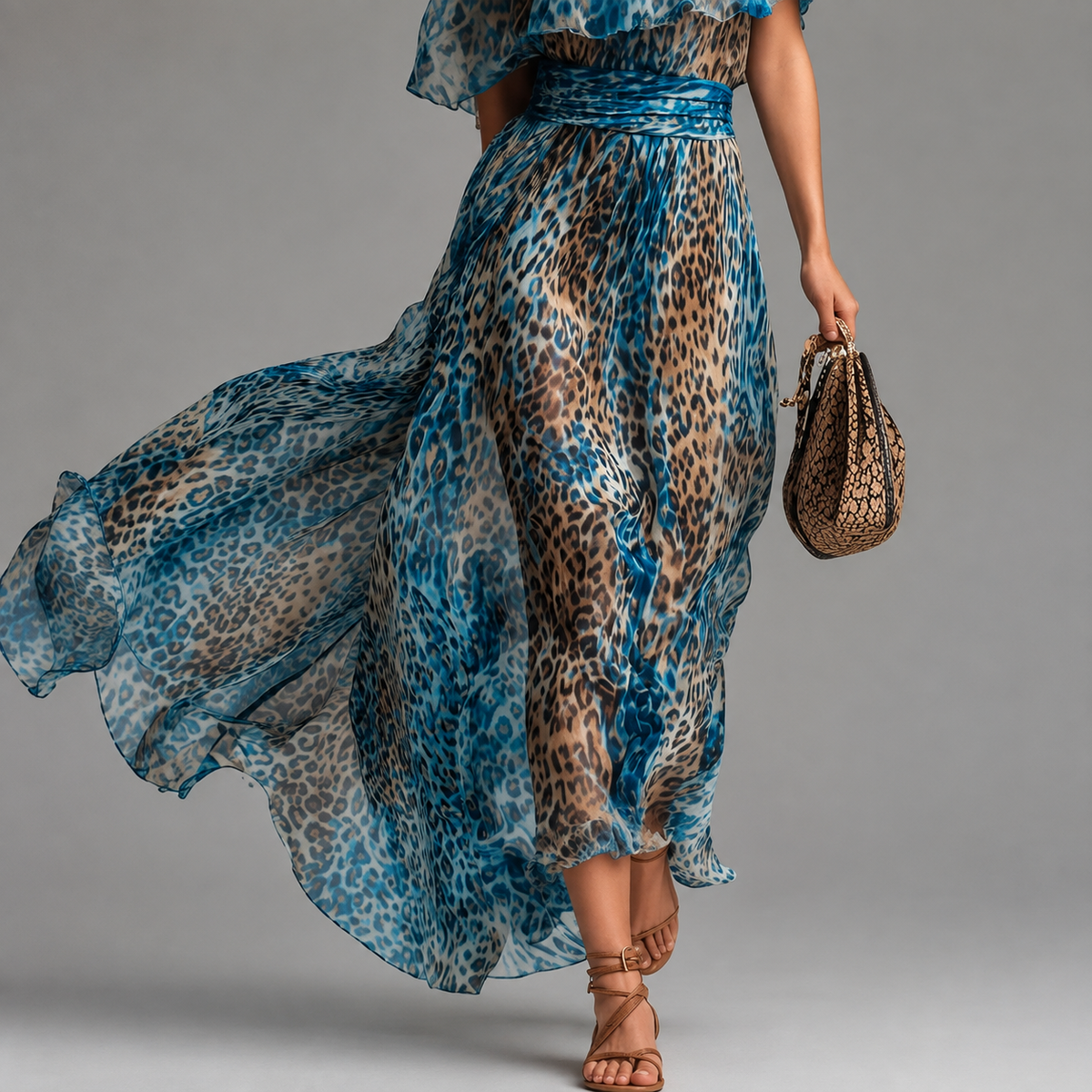 Celeste Miranda Dress Animal Print Shoulders Off-shoulder – Sienna Noosa