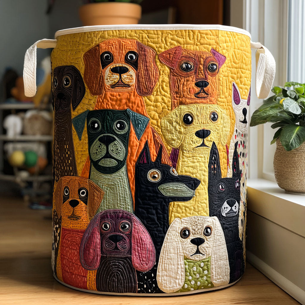Emilia Quilted Laundry Basket Puppies – Sienna Noosa