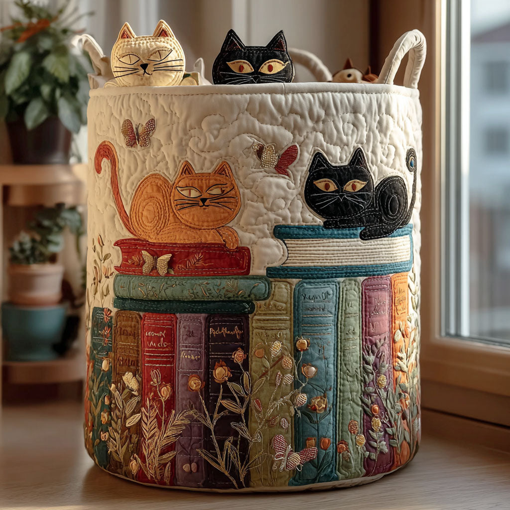 Paola Quilted Laundry Basket Kittens and Books – Sienna Noosa