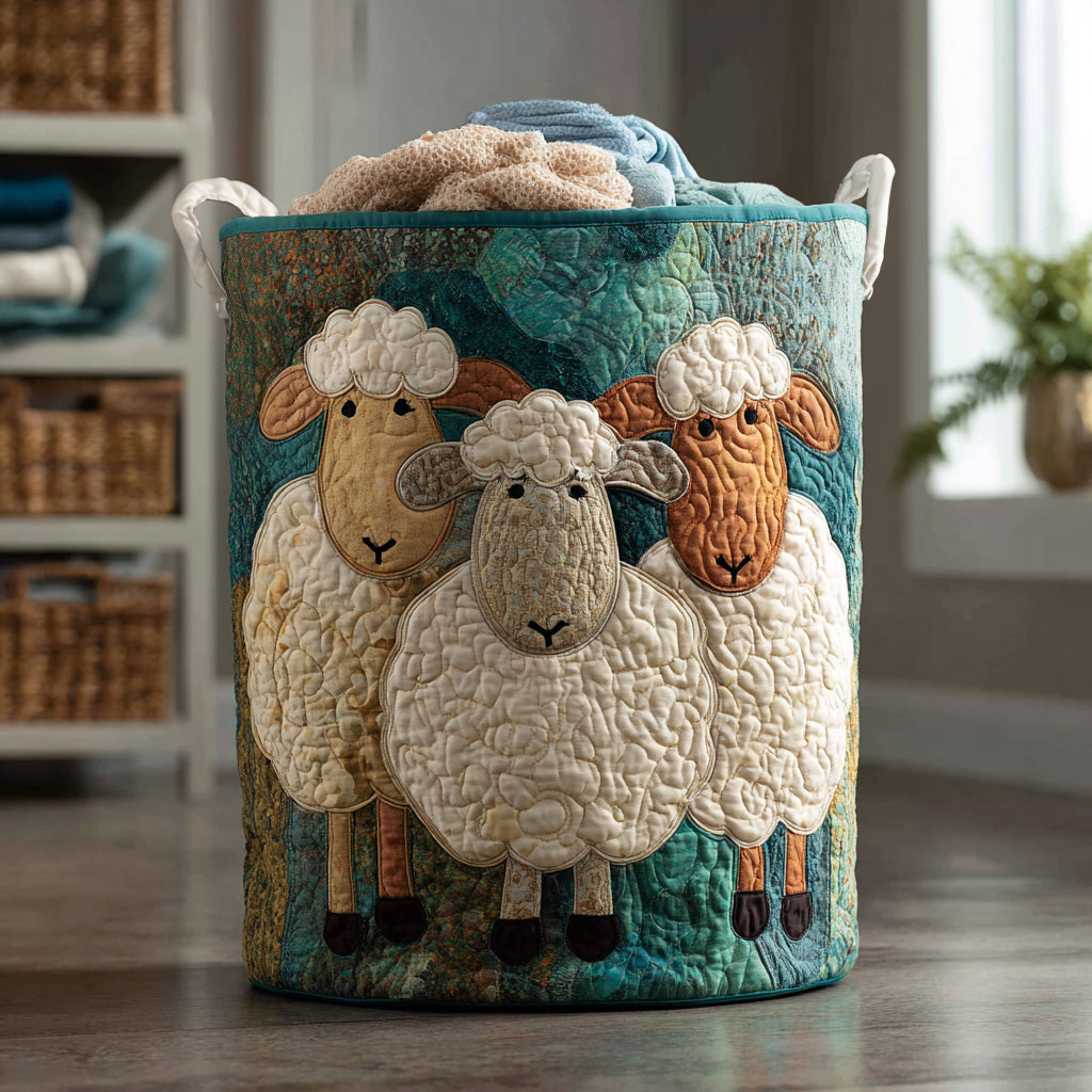 Bella Quilted Laundry Basket Sheep – Sienna Noosa