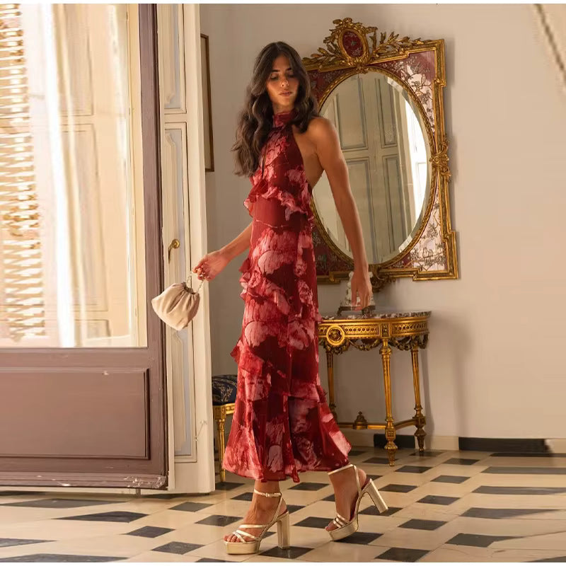 Aurelia Amelia Maxi Dress Floral With Neckline Palabra Honor – Sienna Noosa