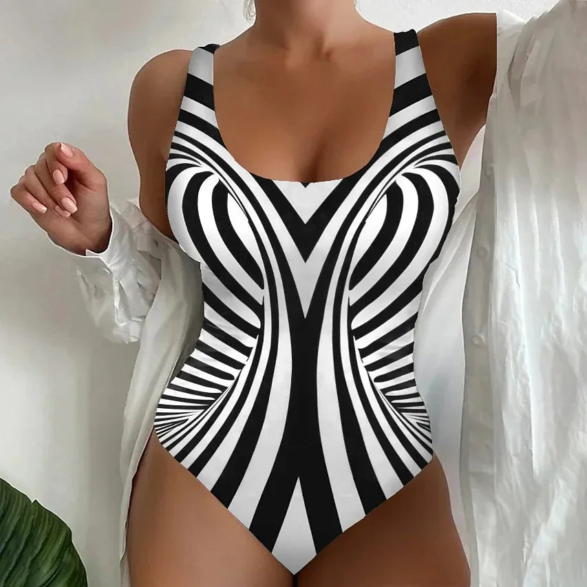 One Piece Swimsuit 3D Print Swimwear – Sienna Noosa