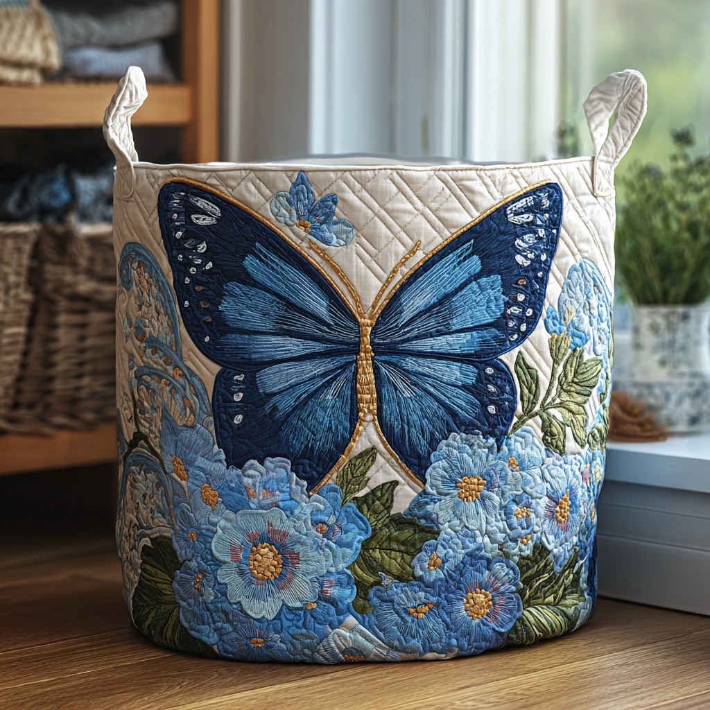 Angelina Quilted Laundry Basket Butterfly – Sienna Noosa