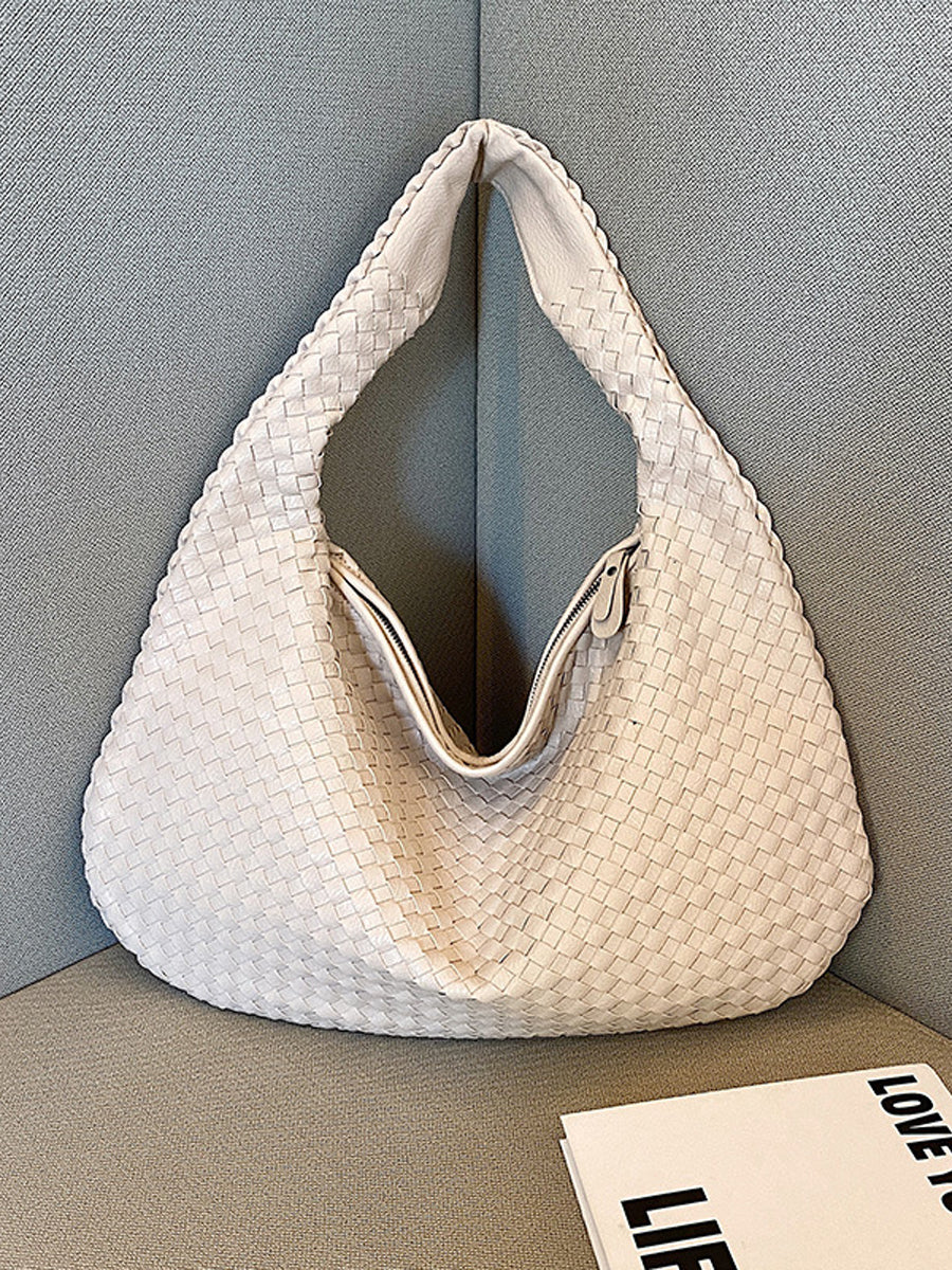 Fashionable Leather Woven Bag – Sienna Noosa