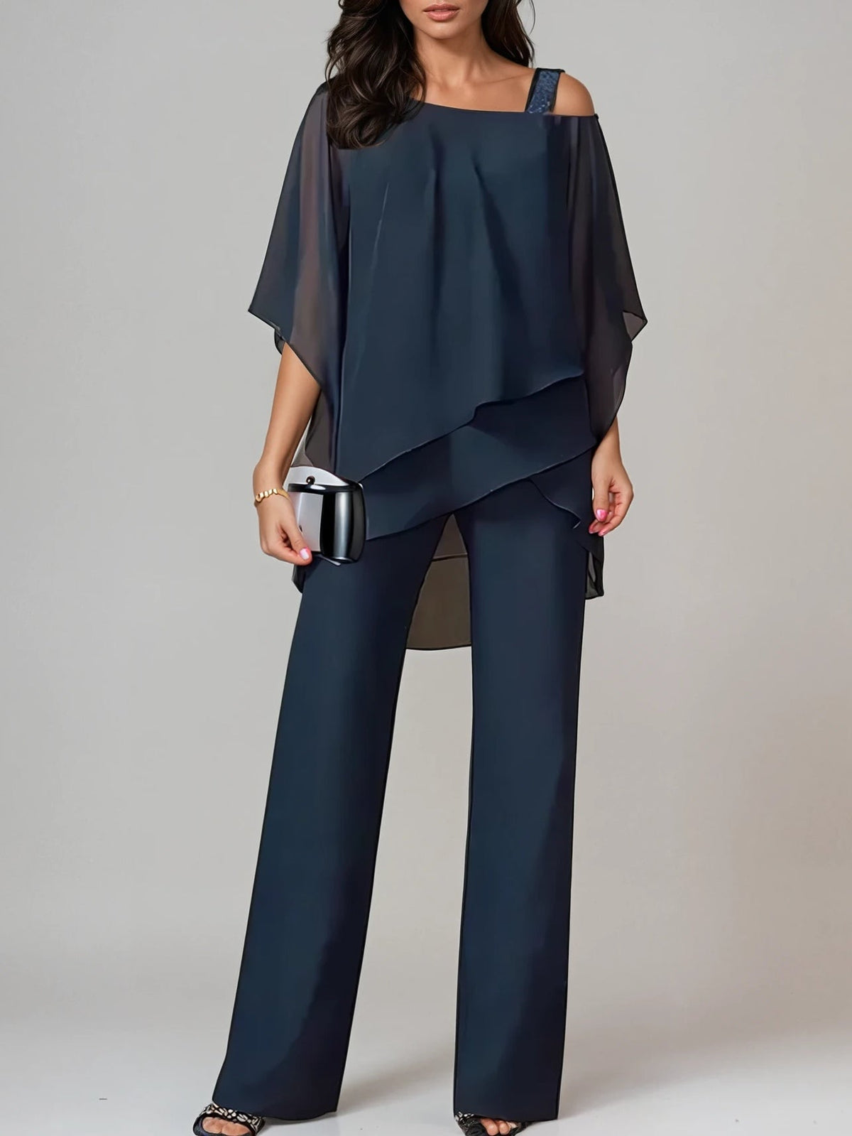 Off the Shoulder Irregular Chiffon Suit – Sienna Noosa