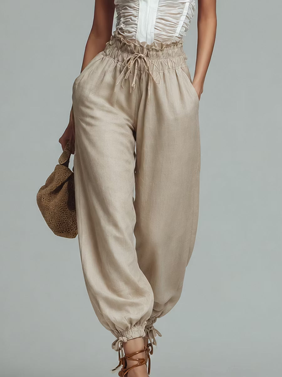 Vintage Sleeveless Pleated Top and Lantern Pants Set – Sienna Noosa