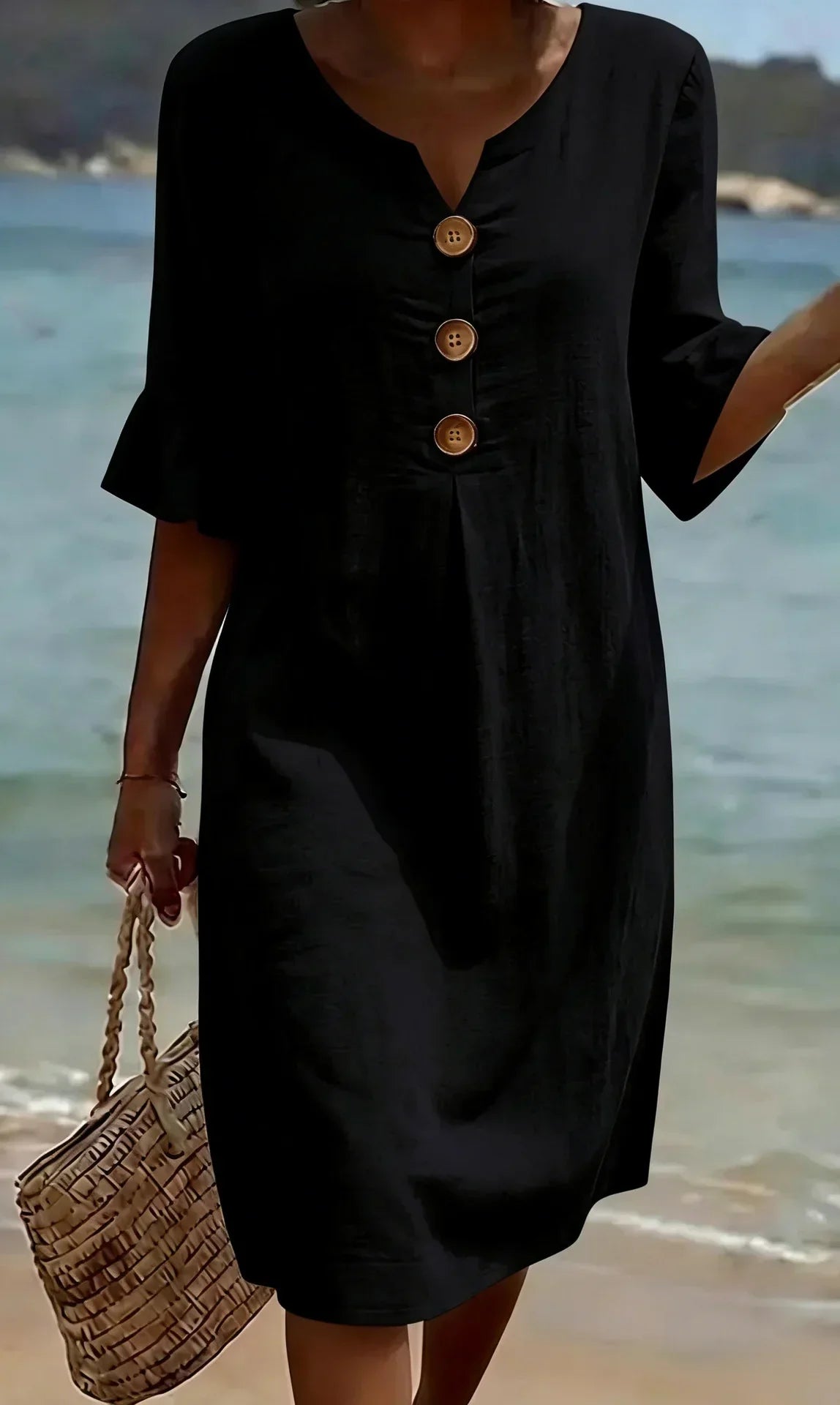 Dress Long Minimalist Green Olive – Sienna Noosa