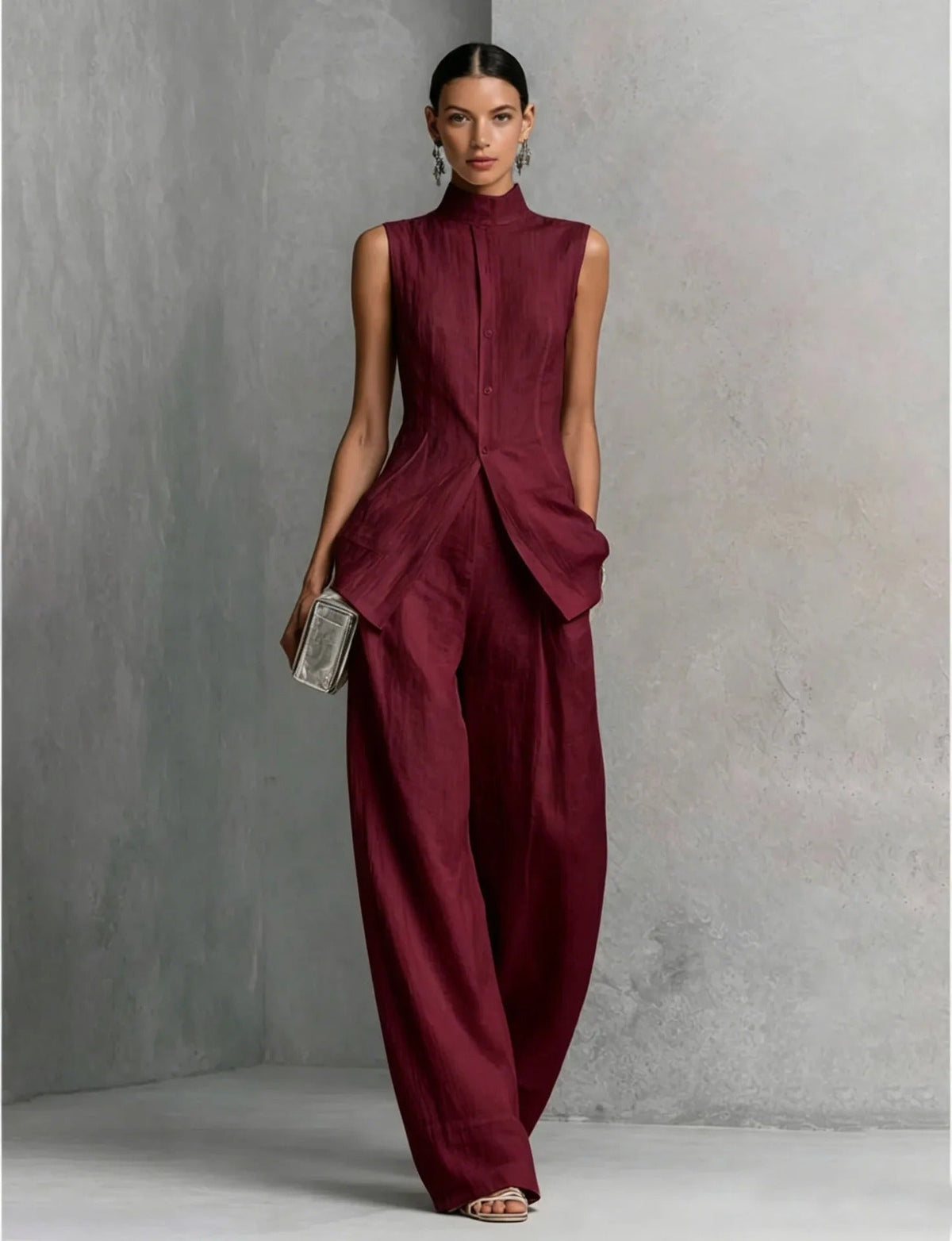 Celia Amelia Jumpsuit Two-tone Pierna Wide With Neckline In V – Sienna Noosa