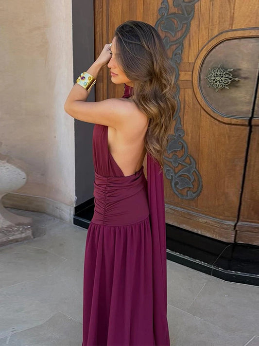 Brunella Martina Maxi Dress Two-tone Palabra Honor With Detail Pleated – Sienna Noosa