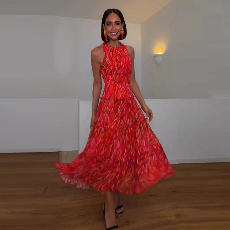 Mariela Nerea Set Floral With Top Halter And Skirt Maxi – Sienna Noosa
