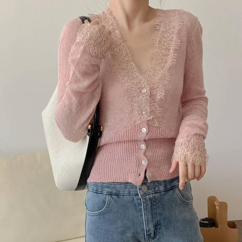 Elena Cardigas Short Knit With Neck Redondo – Sienna Noosa