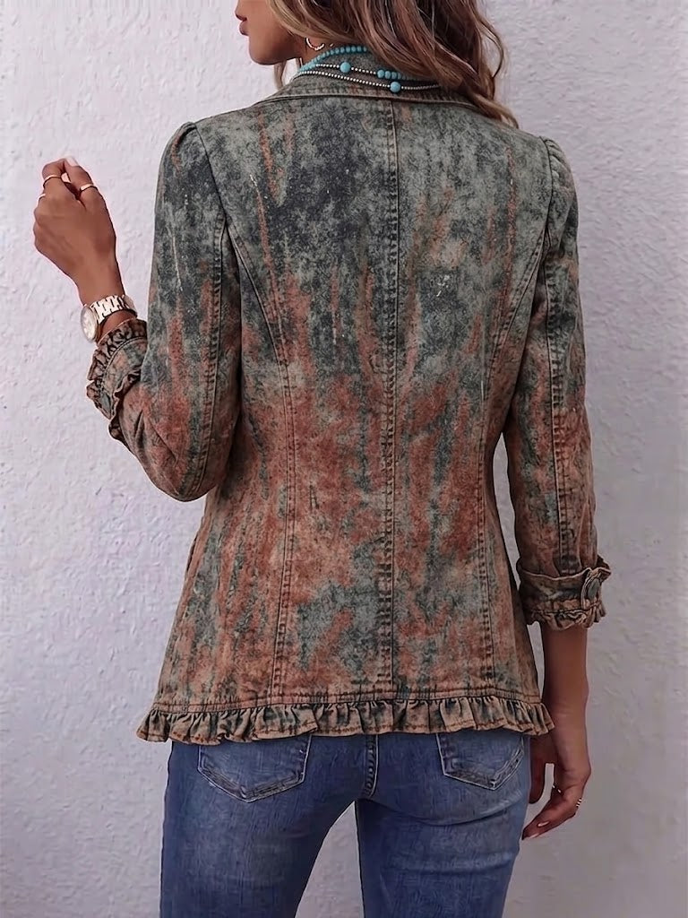 Benita Jacket Ombre Texturizado With Ruffles – Sienna Noosa