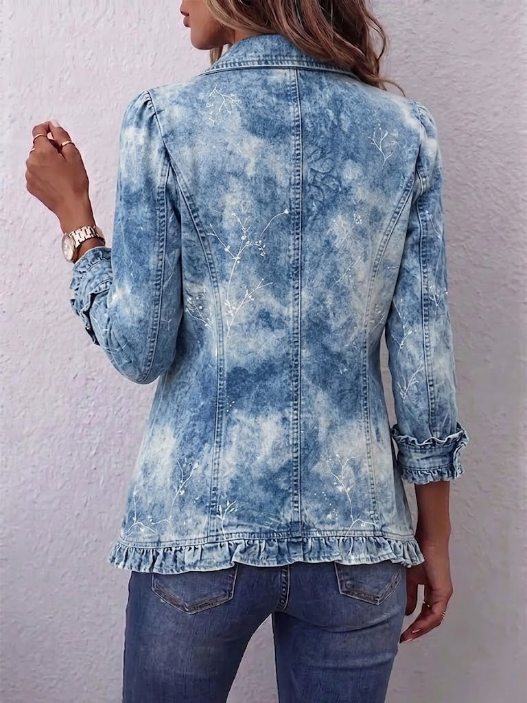 Genoveva Jacket Botanica Ombre With Ruffles – Sienna Noosa