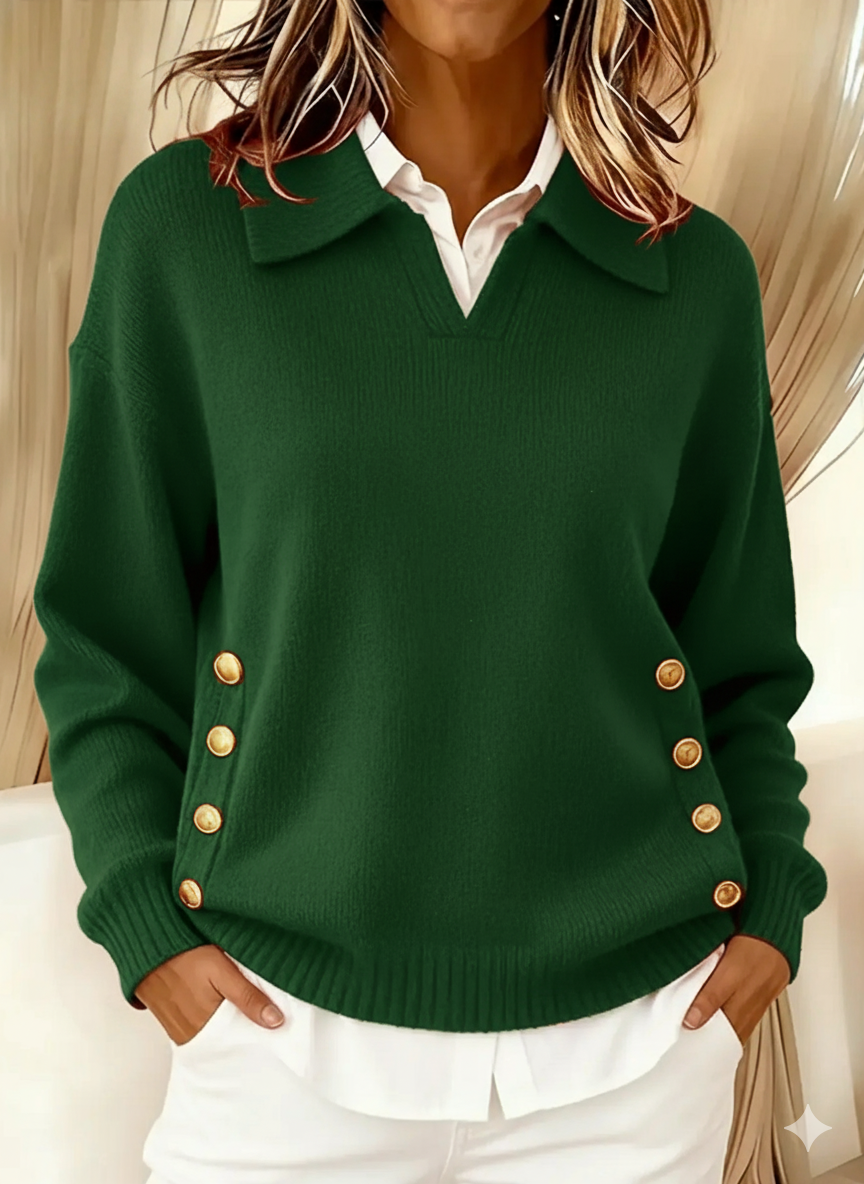 Vicenta Jumper With Neck Polo And Buttons – Sienna Noosa