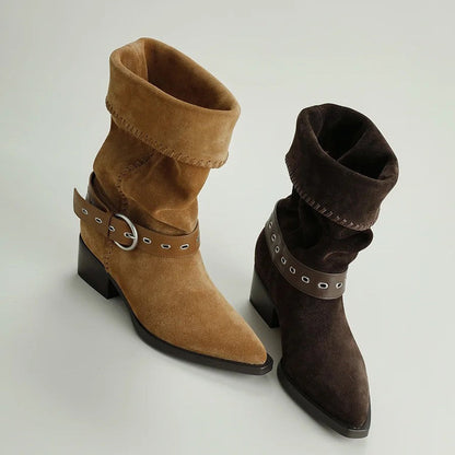 Women's Soft Leather Retro Fashion Riding Boots – Sienna Noosa