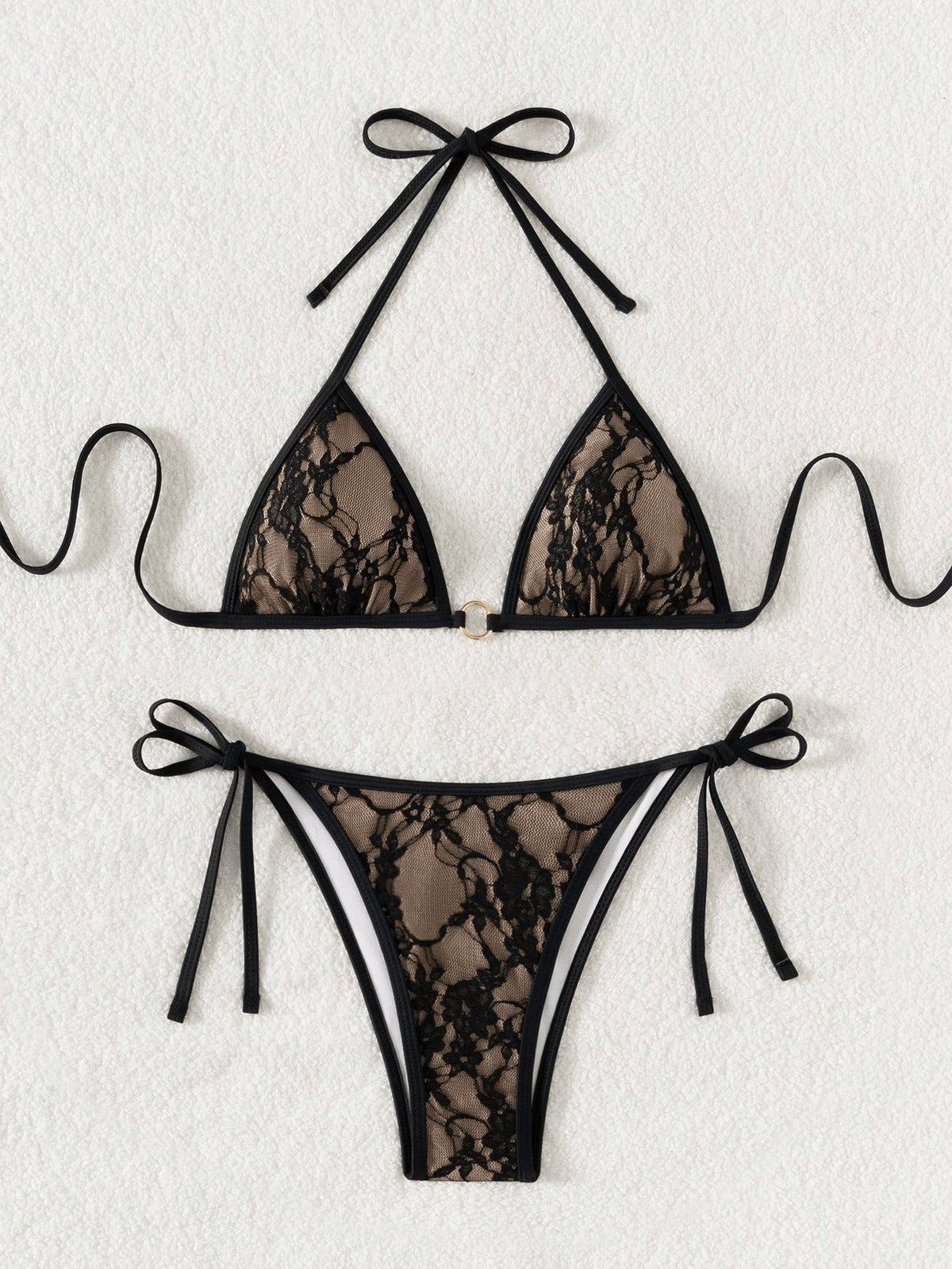 Sexy Backless Strappy Lace Triangle Bikini – Sienna Noosa