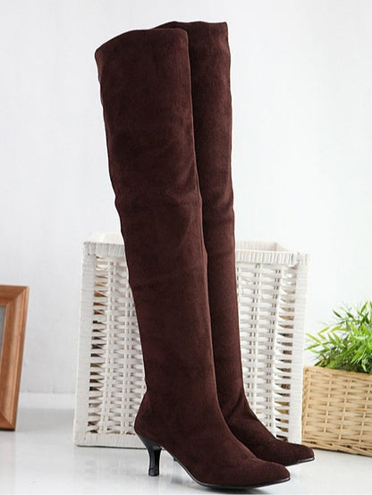 Womens Suede Solid Colour High Boots – Sienna Noosa
