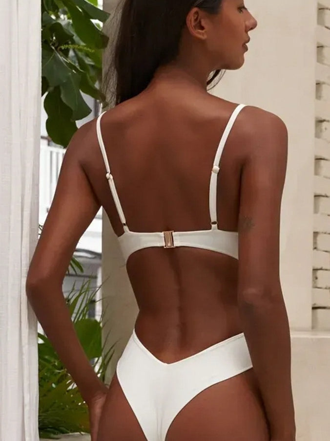 Sexy One-Piece Swimsuit with Metal Buckle Design – Sienna Noosa