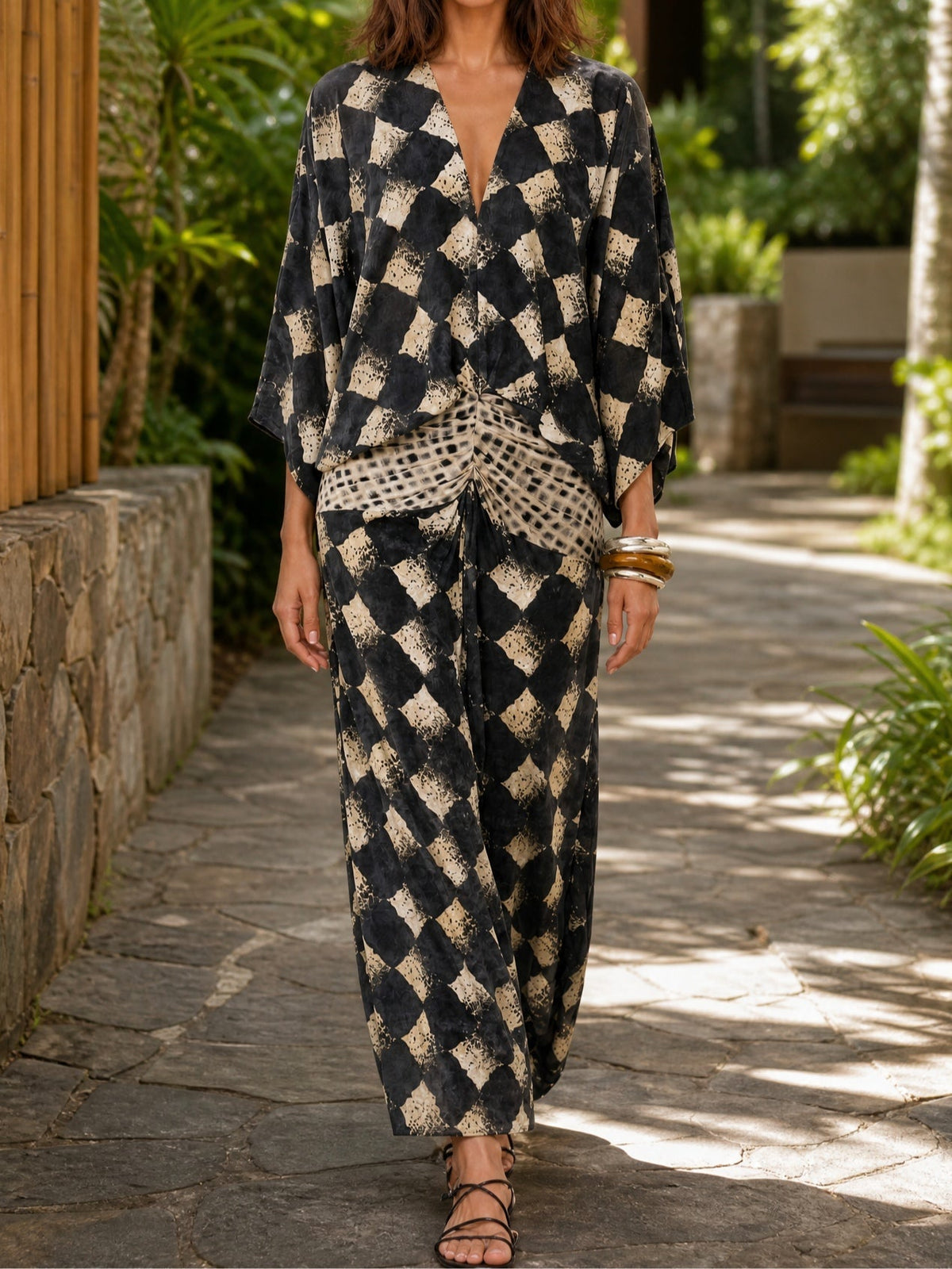 Casual Abstract Checkered Print set – Sienna Noosa