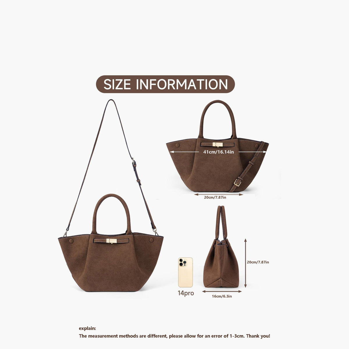 Versatile Vintage Faux Suede Tote Bag – Sienna Noosa