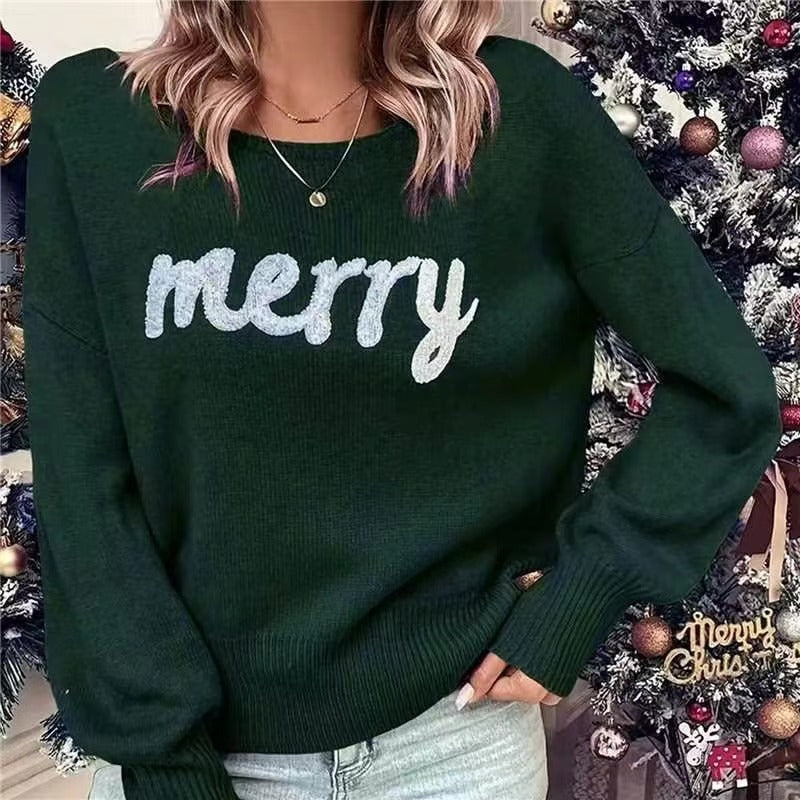 Noelia Christmas Round Neck Long Sleeved Pullover Sweater – Sienna Noosa