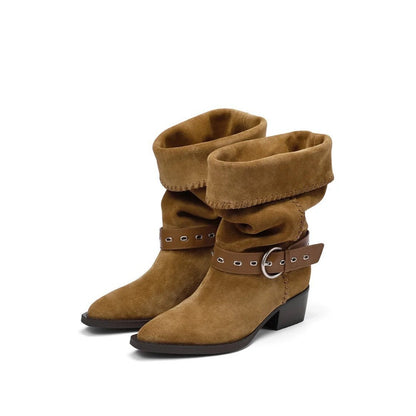 Women's Soft Leather Retro Fashion Riding Boots – Sienna Noosa