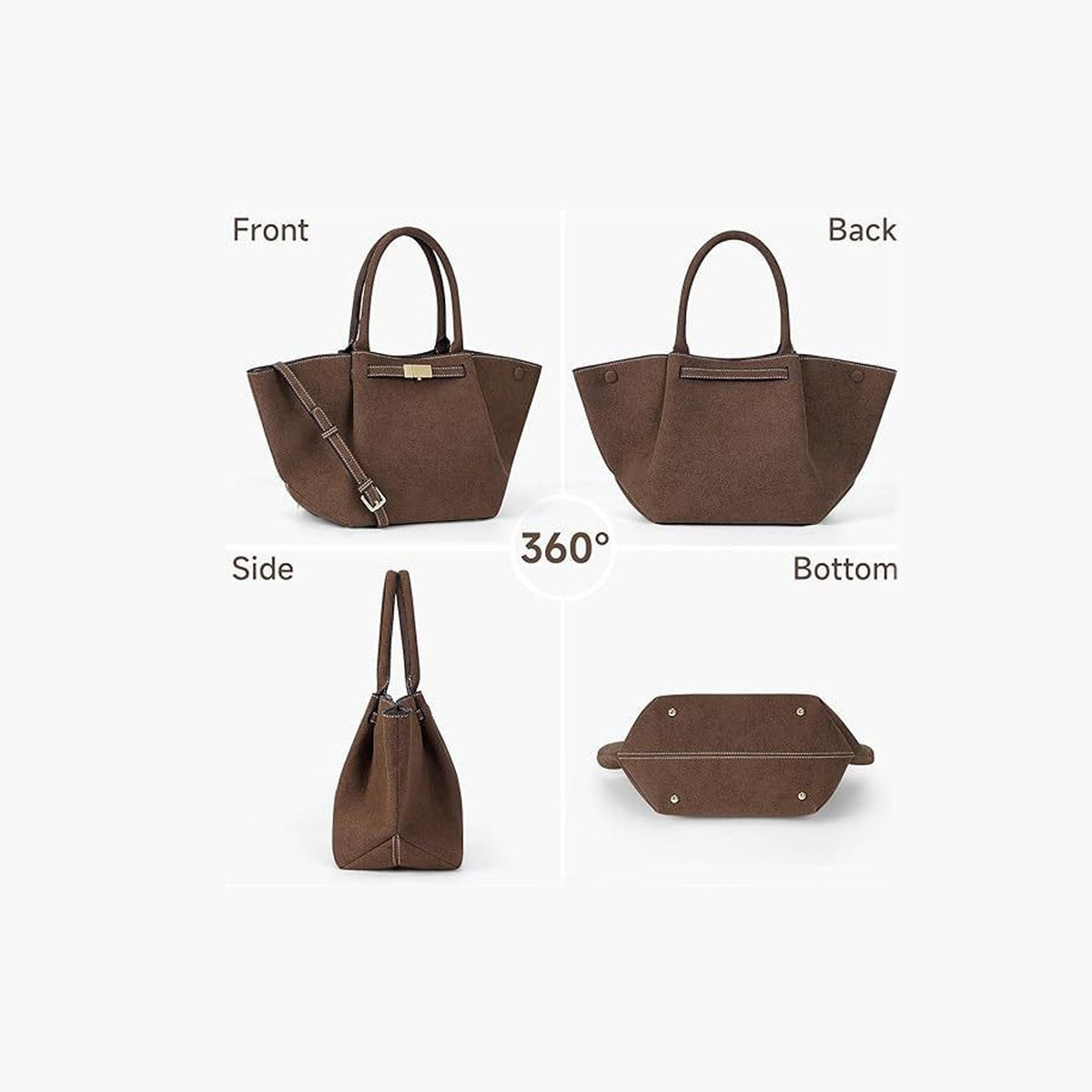 Versatile Vintage Faux Suede Tote Bag – Sienna Noosa