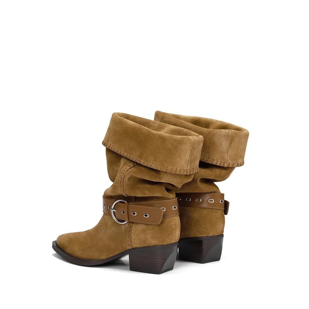 Women's Soft Leather Retro Fashion Riding Boots – Sienna Noosa