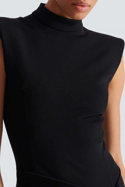 Premium Black Sleeveless Maxi Dress with Zipper and Slit – Sienna Noosa