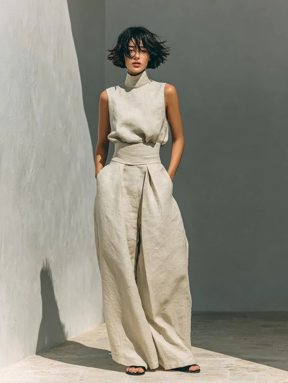 Joana Set Elegant Top With Straps Finos And Trousers Wide – Sienna Noosa