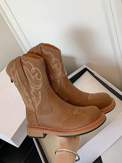 British retro embroidered western cowboy boots – Sienna Noosa