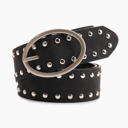 Oval Buckle Millennial Style Fashion Rivet Belt – Sienna Noosa