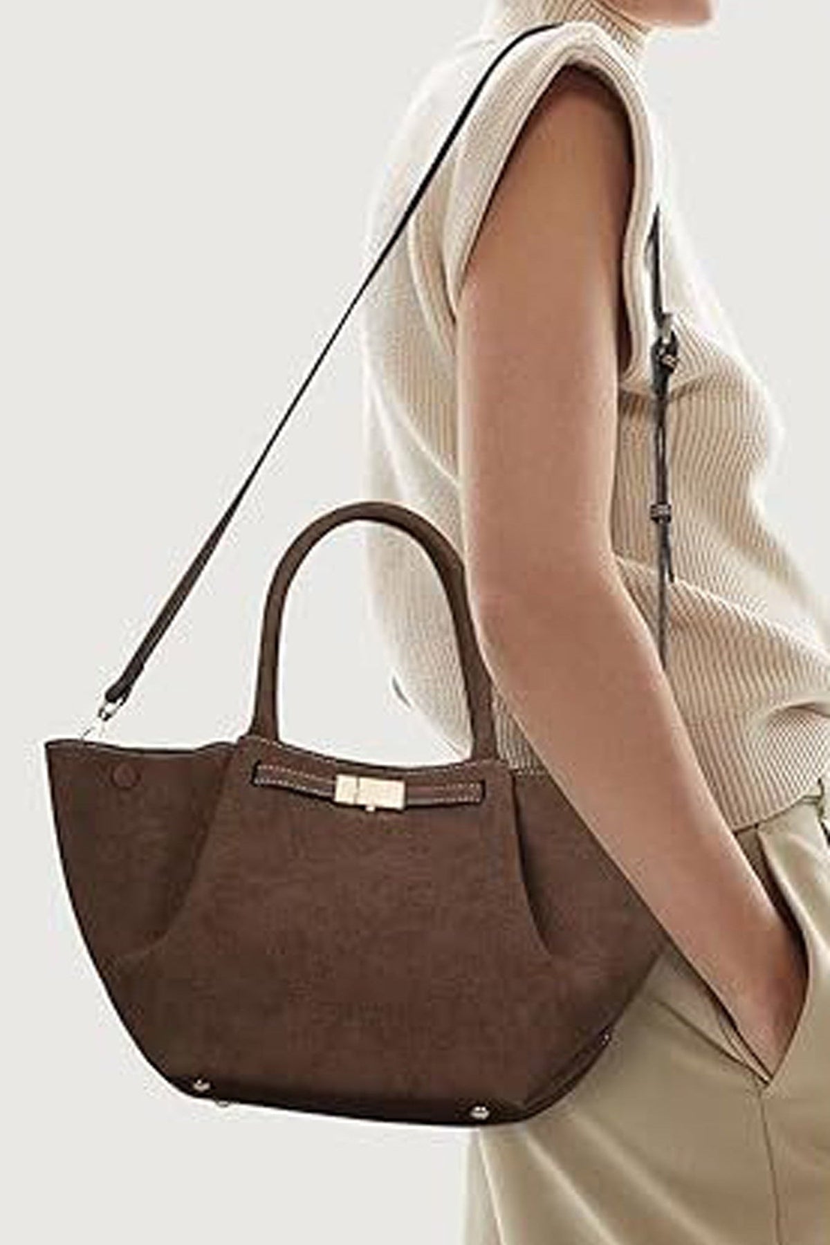 Versatile Vintage Faux Suede Tote Bag – Sienna Noosa