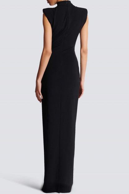 Premium Black Sleeveless Maxi Dress with Zipper and Slit – Sienna Noosa