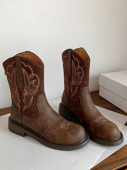 British retro embroidered western cowboy boots – Sienna Noosa