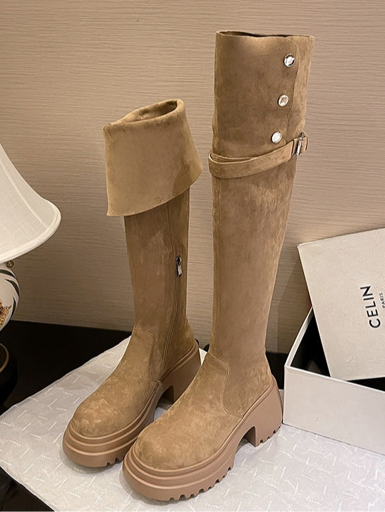 Over the knee boots brown long boots knight boots – Sienna Noosa