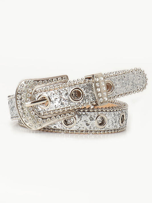 Trendy and Unique Rhinestone Buckle Womens Belt – Sienna Noosa