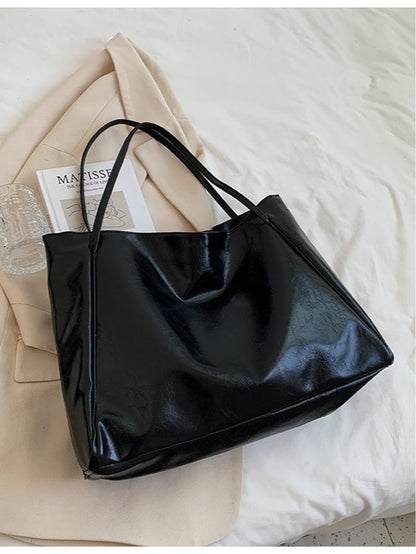 Large-capacity soft leather shoulder bucket bag – Sienna Noosa
