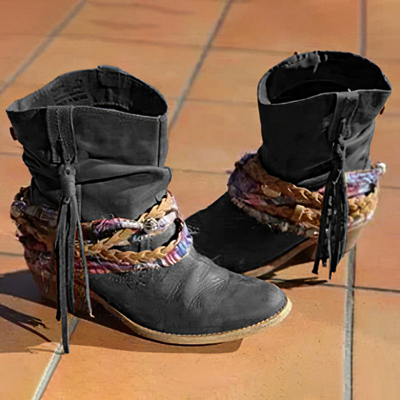 Vintage Western Tribal Tassel and Ankle Boots – Sienna Noosa
