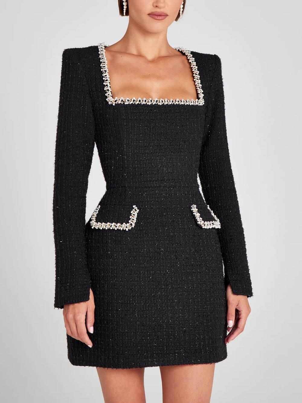 Exquisite And Playful Pearl Trim Pocket Mini Dress – Sienna Noosa